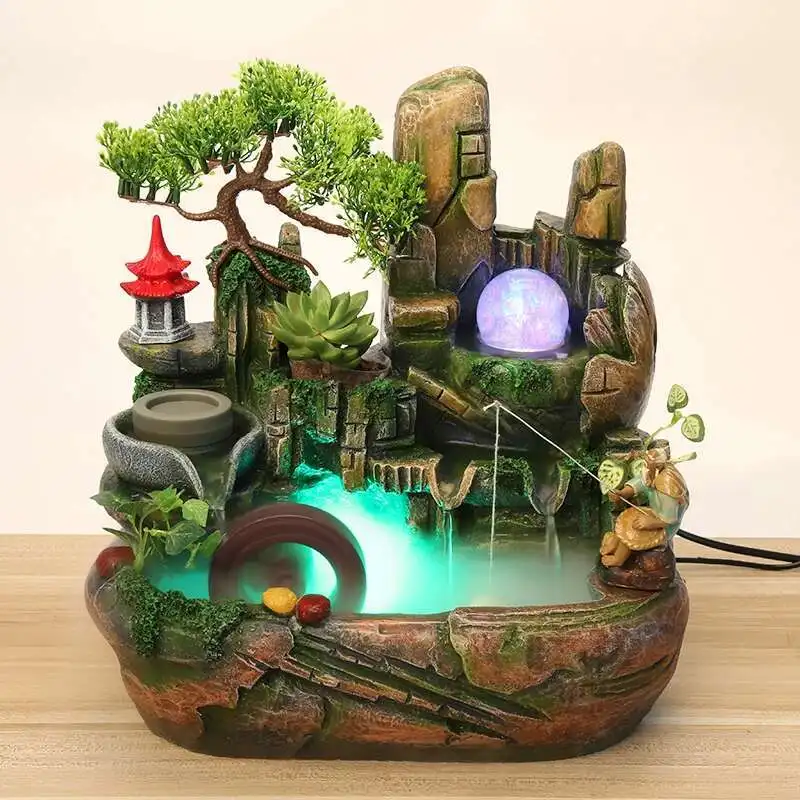Rocky Mountain, Flowing Water, Fountain, Decoration, Beauty Salon, Hairdressing Shop, Barber Opening, Gift, Water Pump,