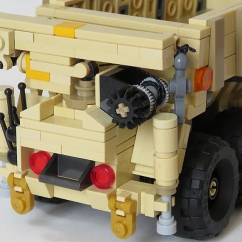 990 قطعة MOC Oshkosh HEMTT الثقيلة توسيع التنقل نموذج اللبنات البناء لتقوم بها بنفسك الإبداعية هدية الكريسماس فكرة لعبة أطفال
