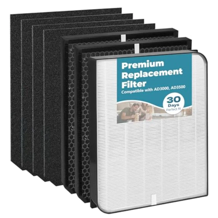 

7 Pack 3000/3500 Replacement Filter Compatible with Air doc-tor 3000/3500 Air Purifier, 1 Premium Filter + 2 Activated Carbon F