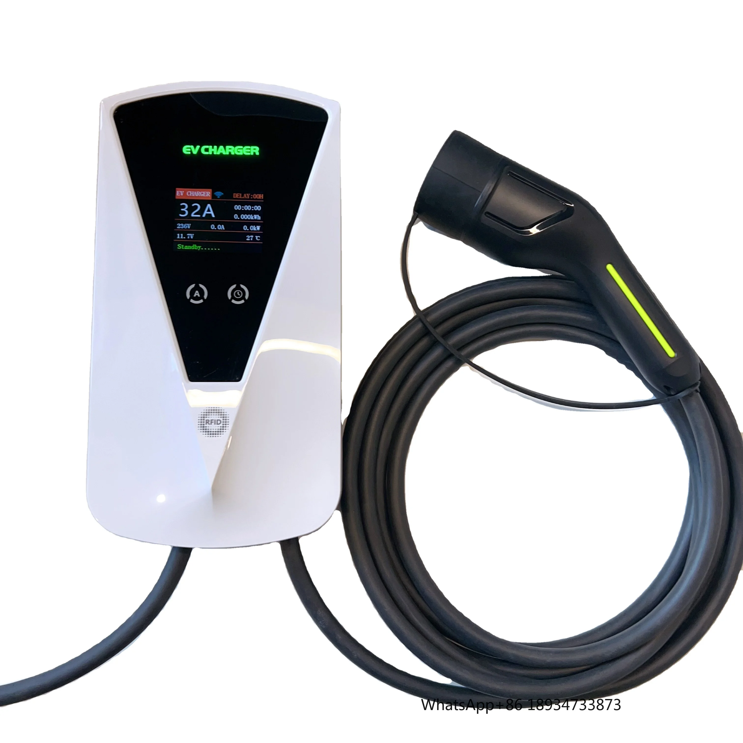 Evse Manufacturer Wallbox 7kw 11kw 22kw Ev Charger GBT 16a 32a Fast Type2 3 phase Ac Ev Charger Station BYD ID4 ID6