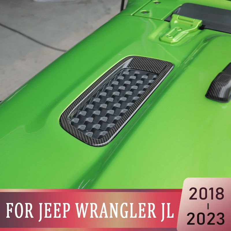 

Для Jeep Wrangler JL Gladiator JT 2018-2023, автомобильный капот, вентиляционный воздухозаборник, украшение для выпускного отверстия двигателя, аксессуары