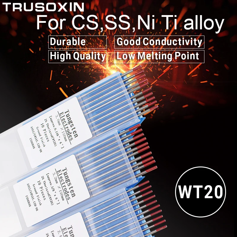 10 pcs  150mm Electrode Head  Needle/Wire for the TIG WSME SUPER Welding Machine