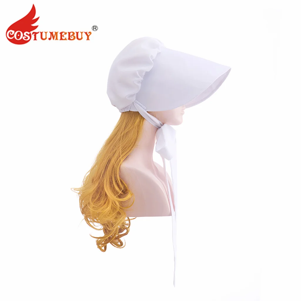 Vintage Colonial Bonnet Hat Women Girls Pilgrim Pioneer Cosplay Cap Costume Headdress Pilgrim Victorian Maid Hats