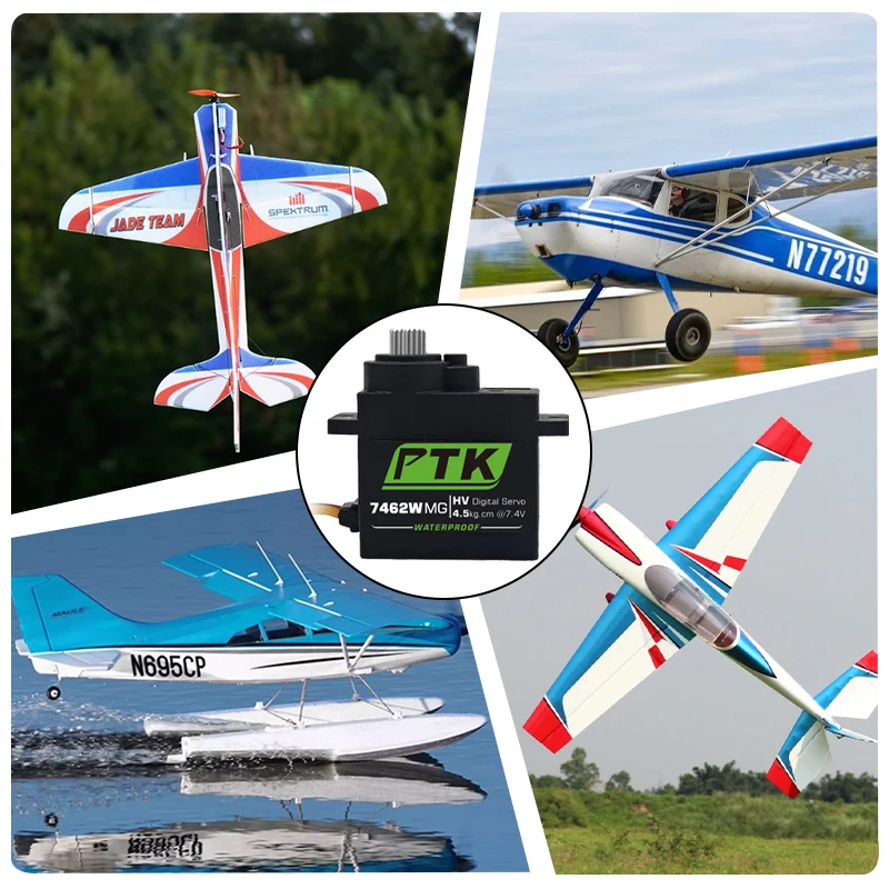 PTK 7462W MG 9g Micro Wasserdichter Servo 5KG Metallgetriebe HV für RC-Flugzeuge, Autos, Helikopter und Roboter 180° ° 1/10 Digital-Servo – Detail 8