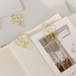 Trombones métalliques en forme d'étoile filante, marque-page doré, pince à papier, pince à reliure, accessoires de bureau, 10 pièces