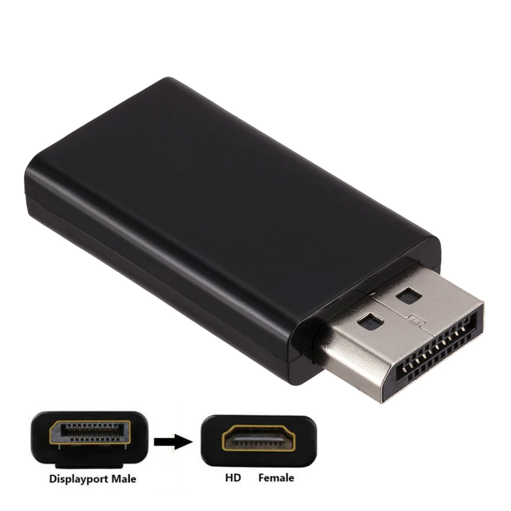 DP To HDMI-Compatible Adapter Converter 4K Male-Female Displayport Adapter Video Audio High-Definition For PC Laptop Multimedia