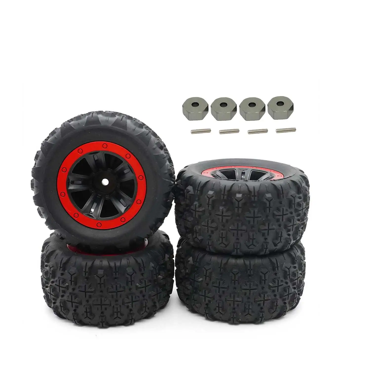4 STUKS 85mm Skidproof Rubber Banden Wielen voor SCY 16101 16102 16103 Pro MJX Hyper Go 14210 16210 1/14 1/16 RC Monster Truck Banden