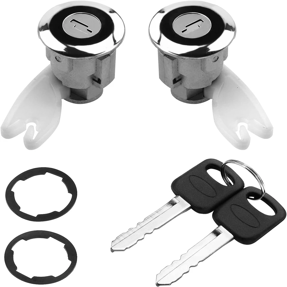 Door Lock Cylinder & Keys Set For Ford F-150 F-250 F-350 Super Duty Explorer Ranger E-150 E-250 E-350 Econoline F2UZ1522050A