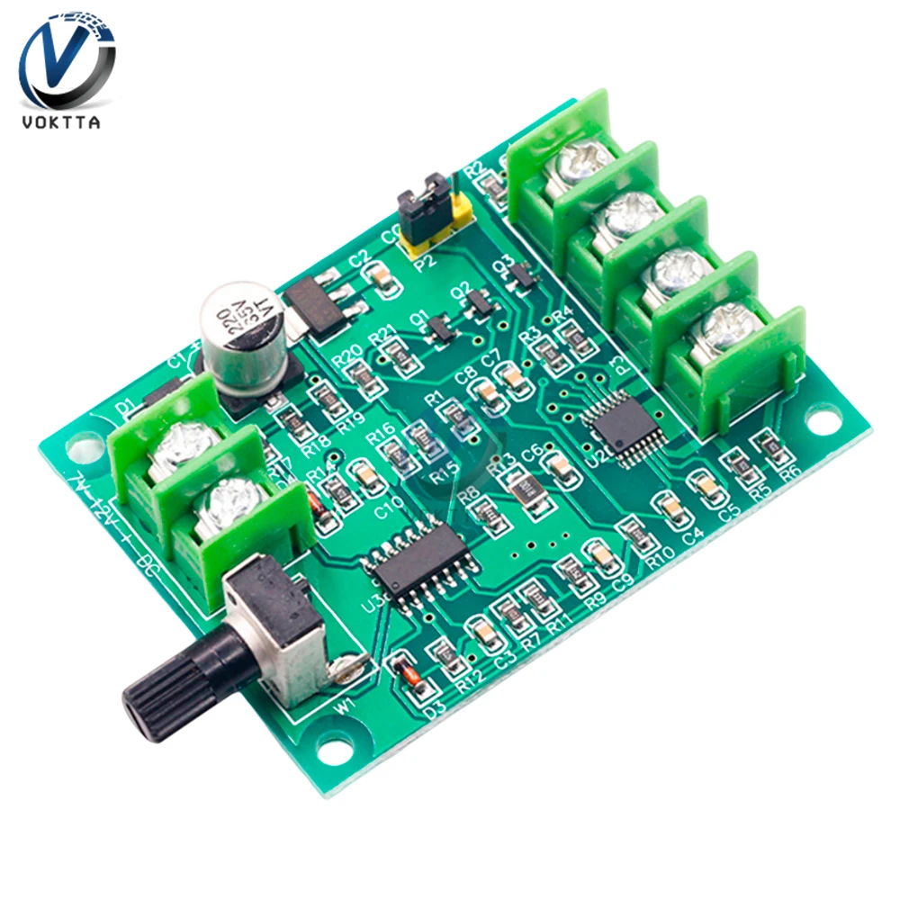 DC 7V-12V Brushless Motor Drive Board Speed Control Board Motor Controller Protection Module for Hard Drive Motor 3/4 Wire