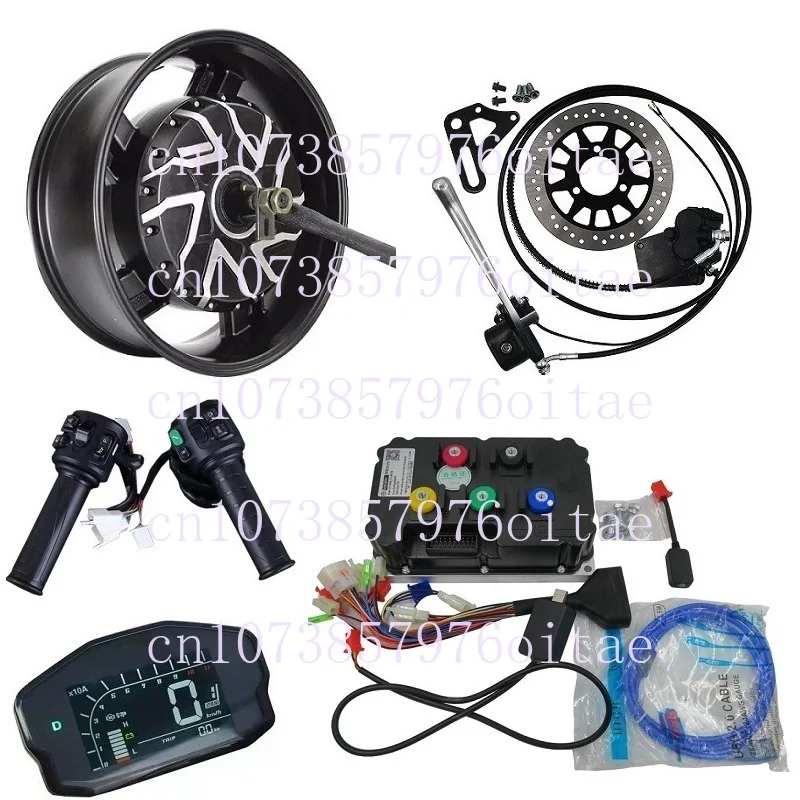 QS273 12000W 96V 6.0x17inch Electric Hub Motor Conversion Kits with Fardriver Controller ND961200 Maximum Speed 140-50kph