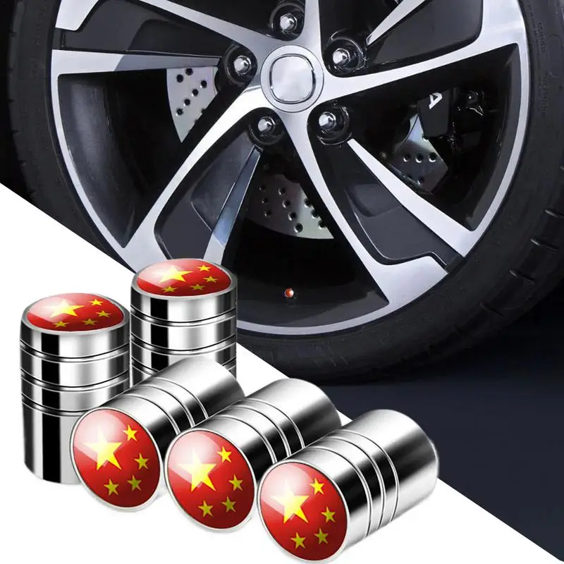 For Refer To Description  Car Tire Valve Caps Metal Valve Caps 5Pieces Stem Caps Dustproof Waterproof Motorcycle Accessories