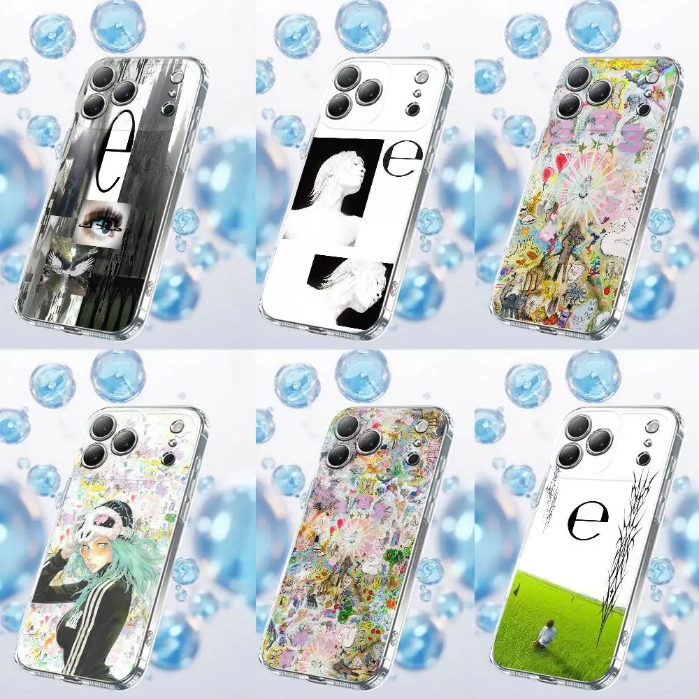

B-Bladee Crest E-Ecco2K E PXE Phone Case For iPhone 17,16,15,14,13,12,11 Plus,Pro,Max,Plus,E,Air,Mini Transparent Cover