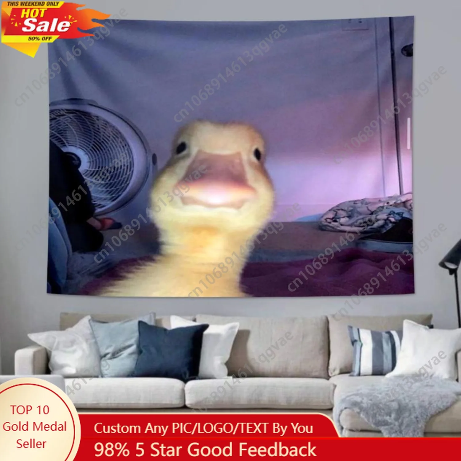 لطيف بطة نمط نسيج متعدد الحجم جميل ملون مضحك ديكور للتعليق على الحائط جدار الفن لغرفة المعيشة المنزلية ديكور مخصص