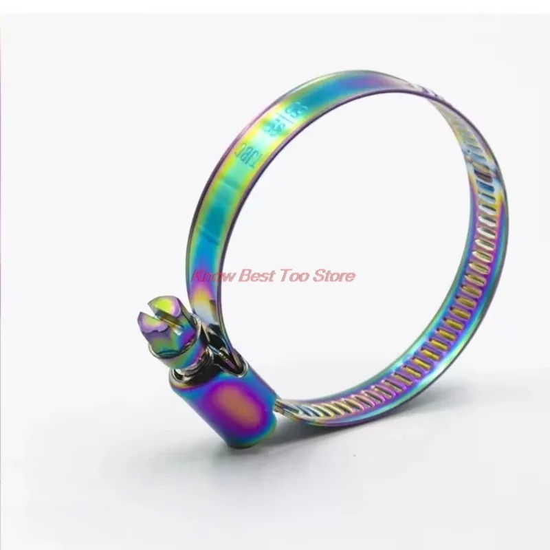 Plating Color Motorcycle Hose Clamps Air Filter Clips Decorative Metal Fastener For Motorbike Fuel Pipe Air Intake Tube Parts