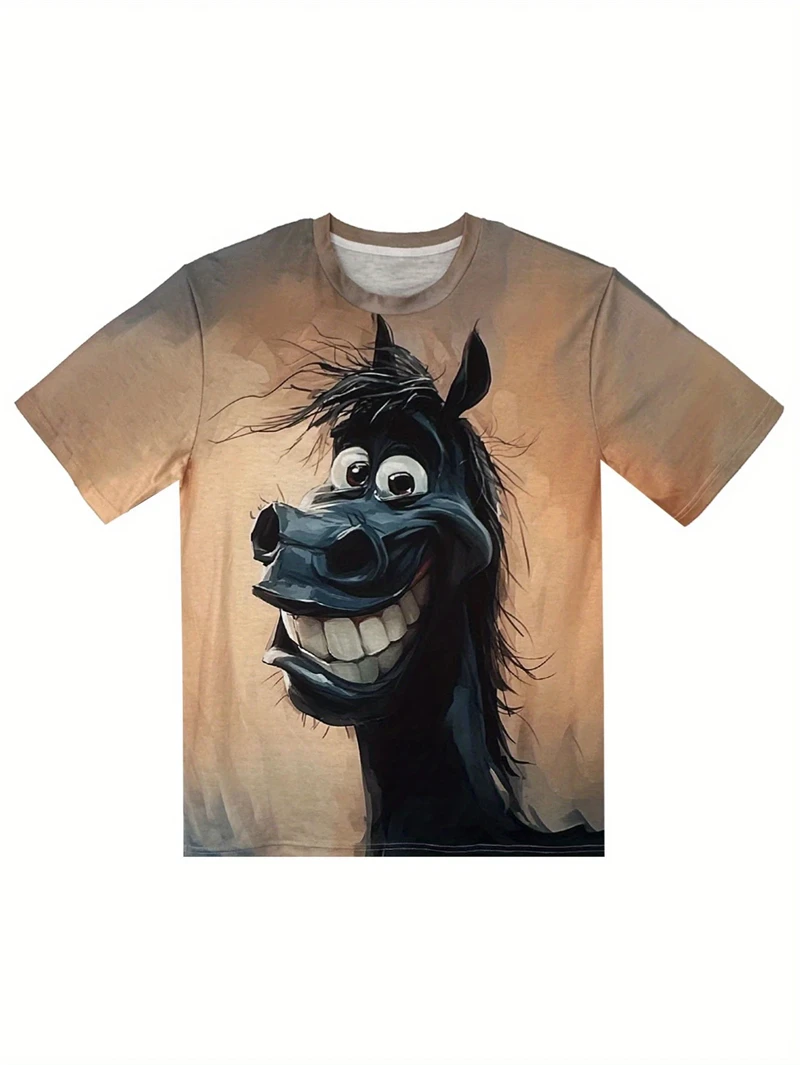 New Men's T-Shirt Fashion 3D Spoof Printed T-Shirts For Man Summer Casual Round Neck Tops Short Sleeve Oversized Funny T Shirt