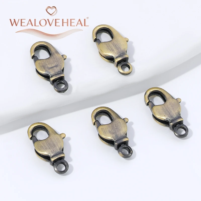armband verschluss，Antike Bronze-Messing-Karabinerverschlüsse für Armbänder, Halsketten, DIY-Haken, Kettenverschlüsse, Zubehör, Schmuckherstellung, Großhandel – Detail 15
