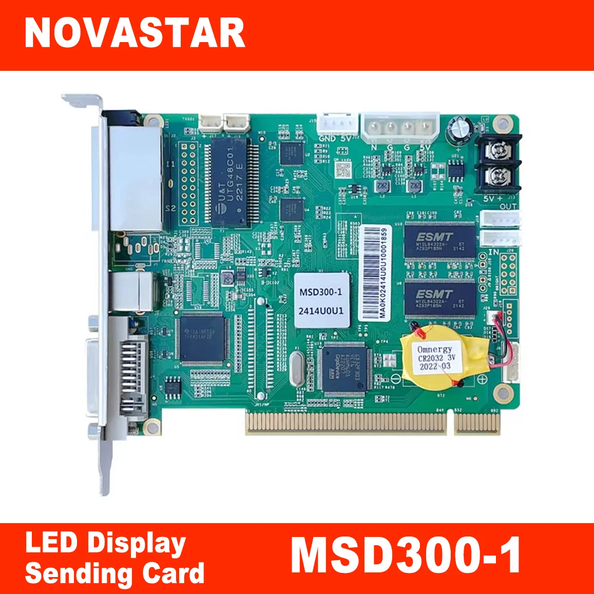 

Novastar MSD300-1 Synchronous System Sending Card RBG Full Color HUB75 Module LED Display Screen Video Control Card DVI Input