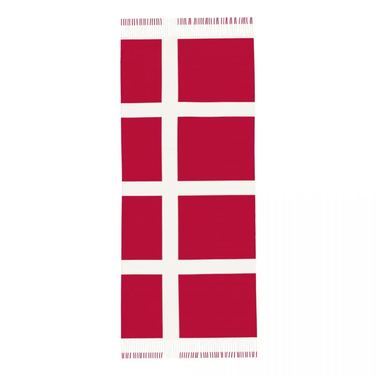 Denmark Flag Tassel Shawl para mulheres, cachecol, moda