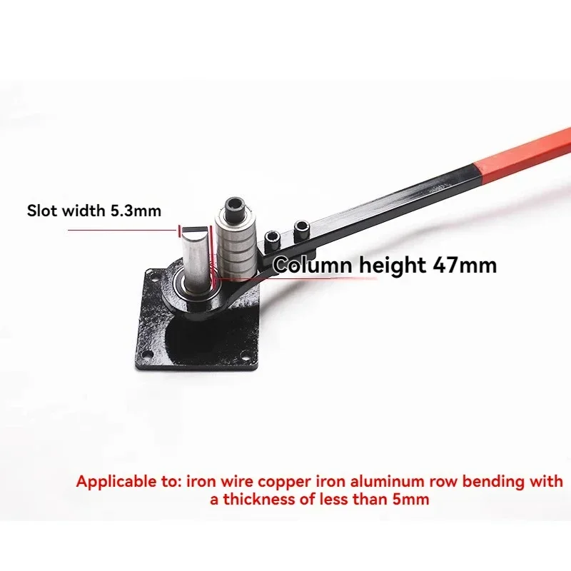 1PC Wire Round Steel Bending Manual Labor-saving Bending Machine, Wire Flat Iron Copper Aluminum Bar Right Angle Bending Tool