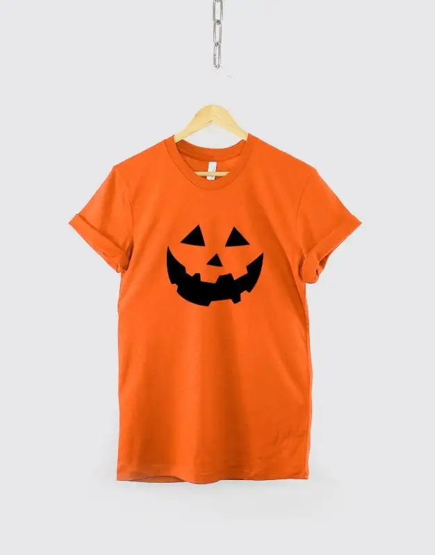 Kids Halloween Pumpkin Face T Shirt Childrens Toddler Cute Trick Or Treat