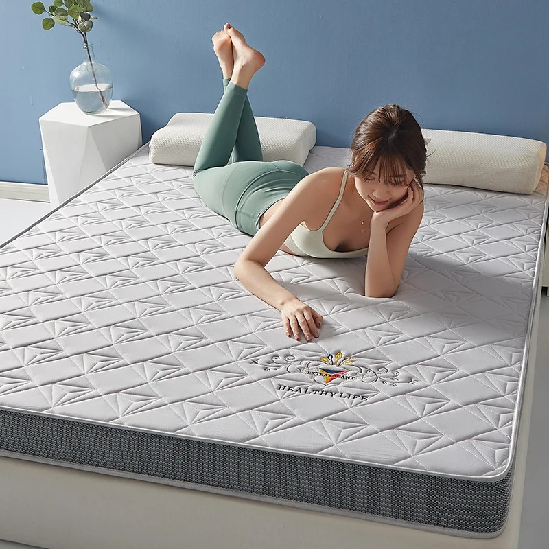 Class A Knitted Embroidered Latex Mattress Memory Foam Thickened Tatami Mat  Twin Bed Mat Floor Mattress No collapse