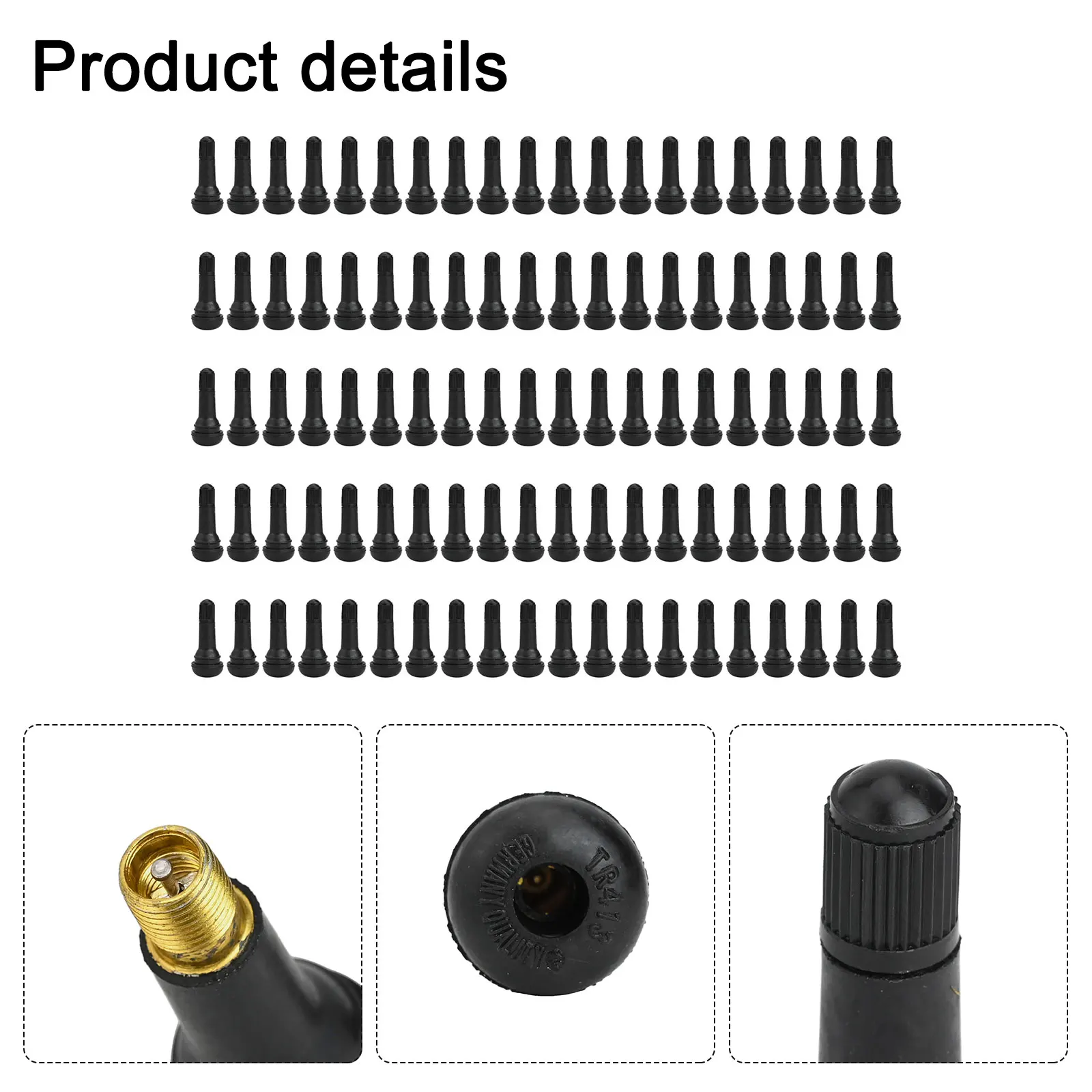 Daily Use Black Tyre Valve Set Leak-Proof Design Long-Lasting Usage Protects Tyres Suitable For Multiple Vehicles