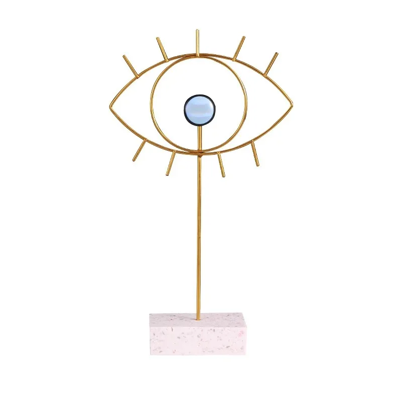 

Home Entrance Living Room Decorative Ornament Abstract Eye Ornament Metal Crafts