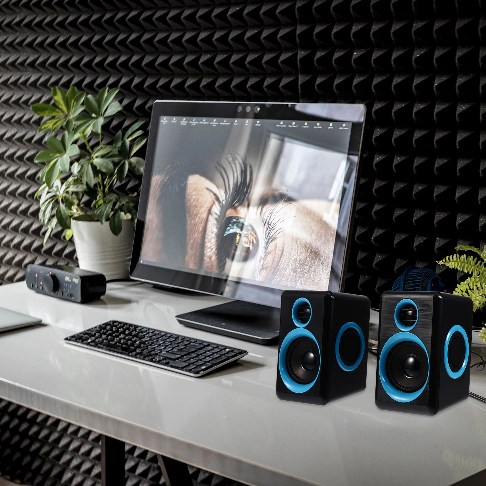 

2Pcs Mini Loudspeaker Box Laptop Computer Speaker Home Office Desktop Clear Sound Quality Portable Mini Speaker
