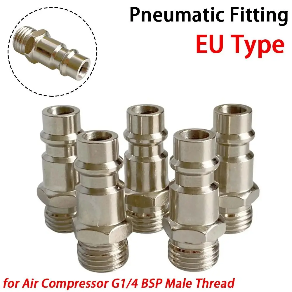 G1/4 Thread Pneumatic Fitting Male Thread Quick Connect European Standard Coupler Compressor Accessory for Air Compressor
