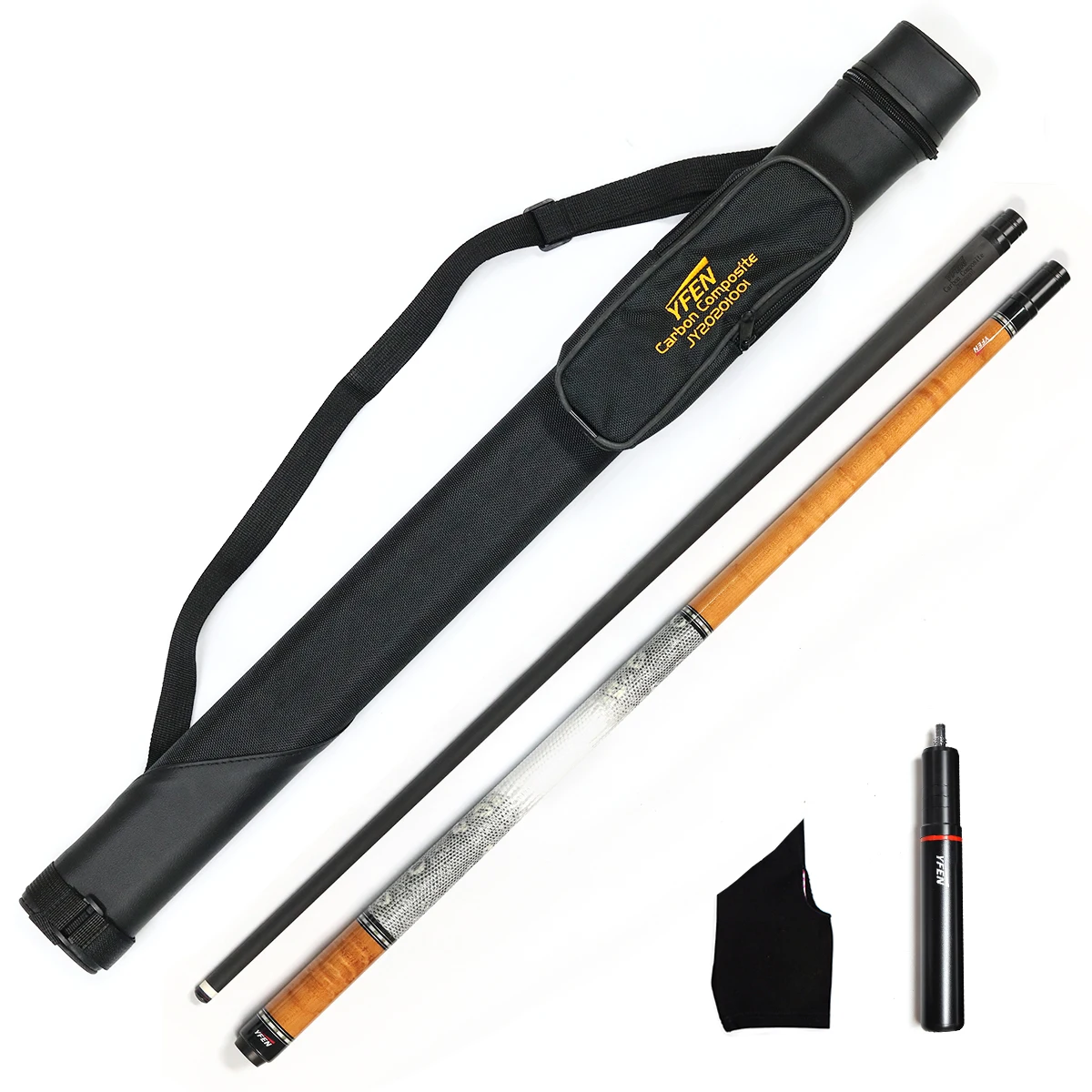 Billiard Pool Cue with Cue Bag Set Handmade Carbon Billiard Cue Shaft with Two Tip Sizes 11.5 Mm 12.5mm