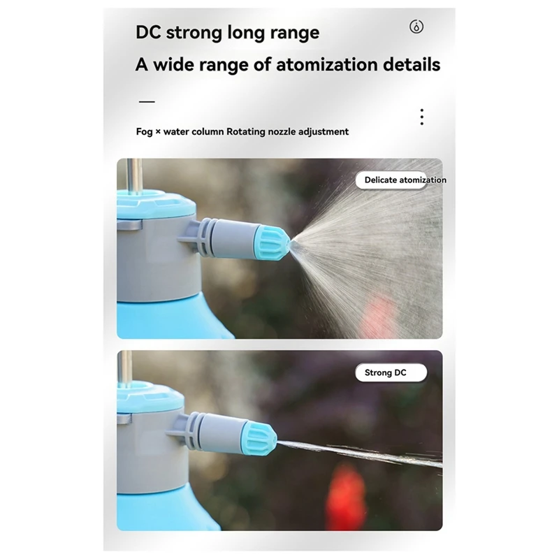 Abno-庭用空気圧噴霧器、大容量、ハンドヘルド、庭、水、花、消毒、家庭用掃除、2000ml