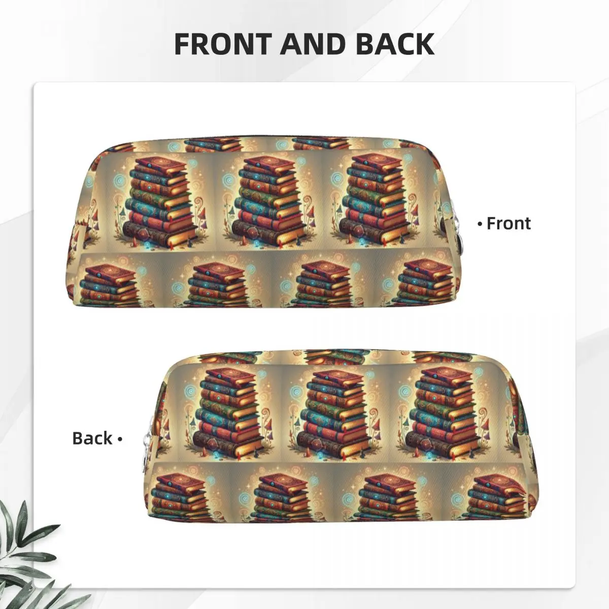 Ancient Book With Glowing Magic Spells Pencil Cases for Student School Pen Box Pencil Bag Pencil Pouch Storage Stationery