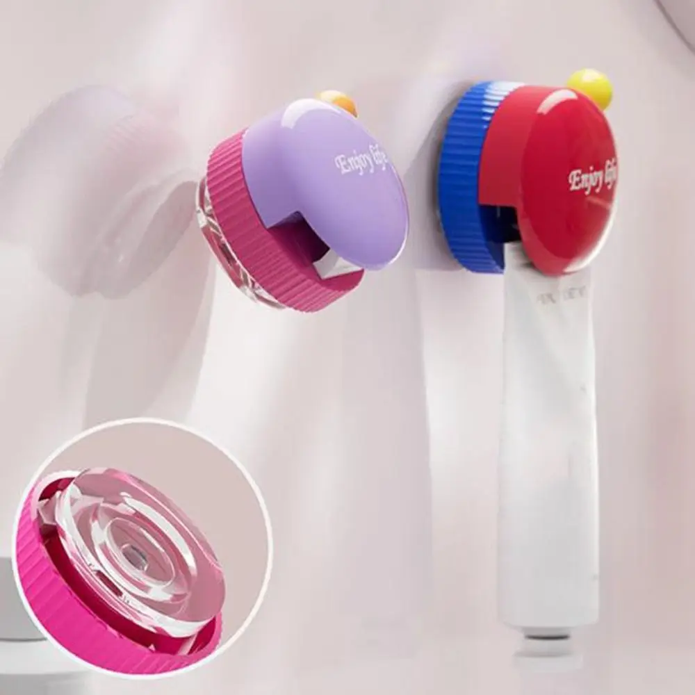 3Pcs Dopamine Suction Cup Toothpaste Storage Rack Plastic Waterproof Face Wash Storage Clip Moisture-proof Wall Mounted