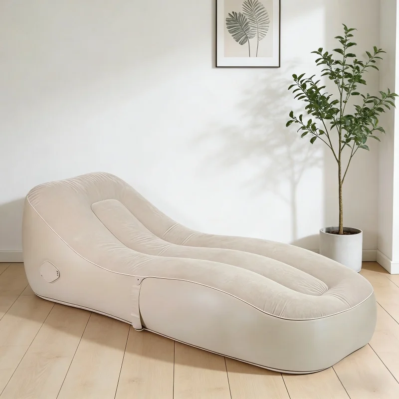 登山キャンプ用自動膨張式ソファ、アウトドアスポーツ折りたたみ式携帯用レイジーインフレータブルチェア、内蔵インフレータブルポンプ