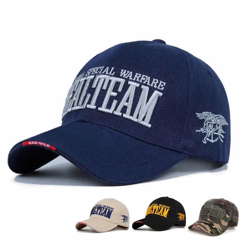 SEALTEAM Letter Embroidery Baseball Caps Spring and Autumn Outdoor Adjustable Casual Hats Sunscreen Hat