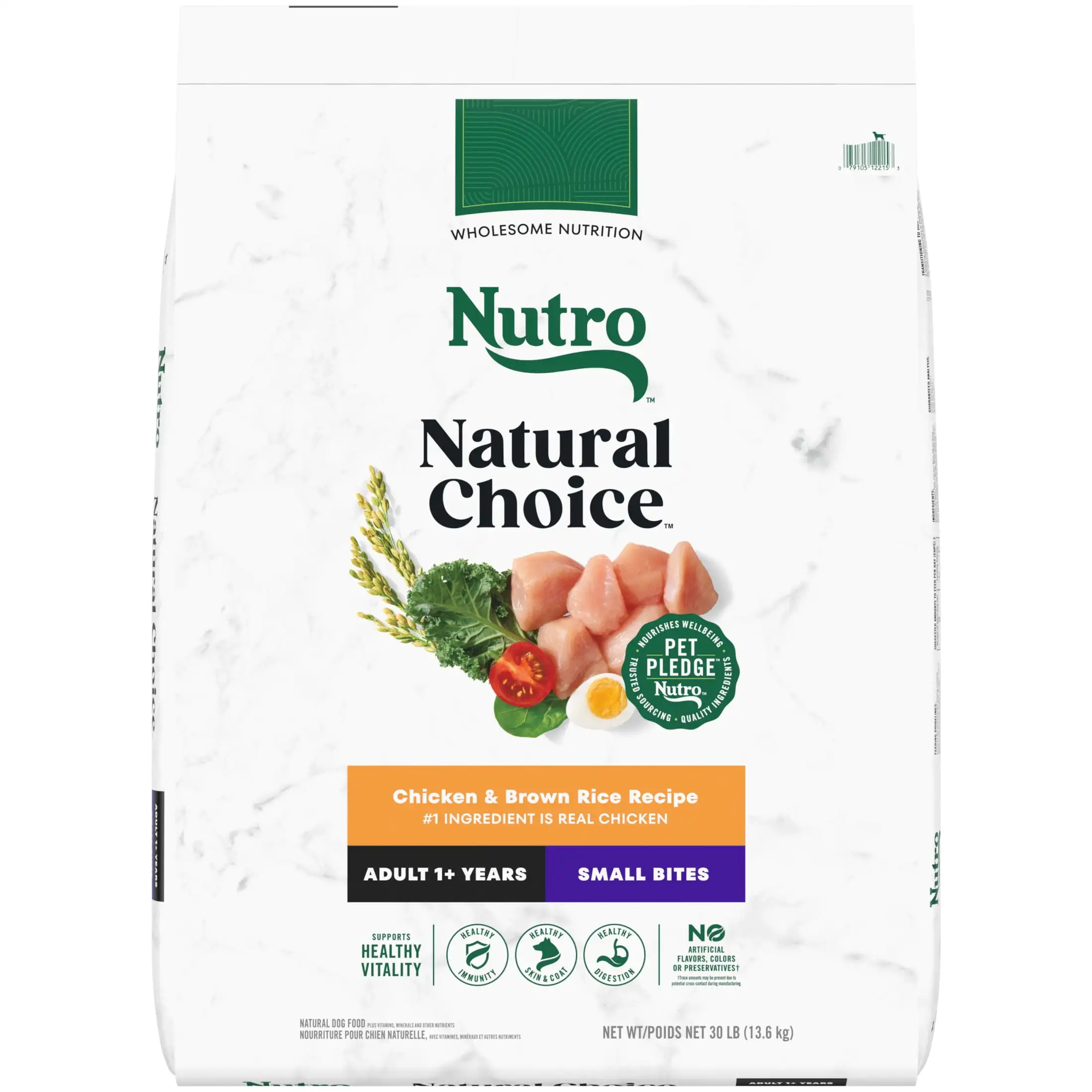 

Nutro Natural Choice для мелких укусов, сухой корм для собак для взрослых, куриный и коричневый рис, 30 фунтов