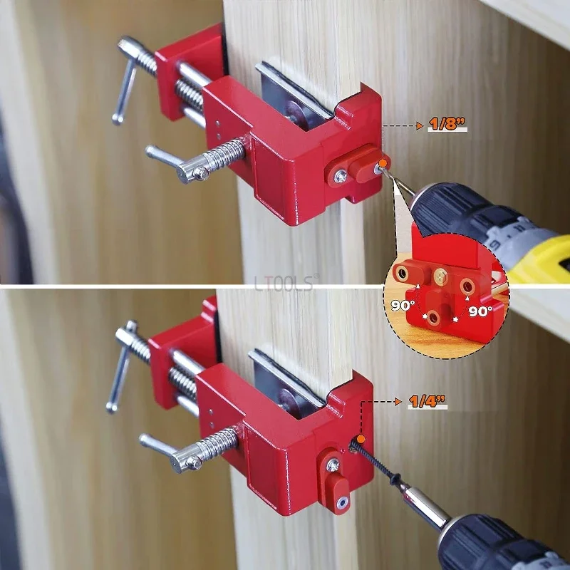 Clip de armario de 155mm, perforadora y fijación de aleación de aluminio, máquina de perforación fija para carpintería, 1/2