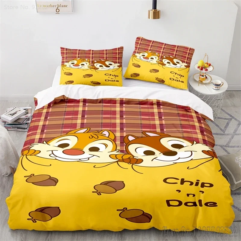 Admire Chip N Dale Cartoon Love Child Duvet Cover Set HD Comforter Cover for Kids Bedding Sets Bedclothes Bedroom Decor