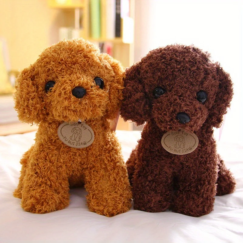 7.87inch Simulation Teddy Dog Plush Toy Stuffed Animals Doll Puppy Dog Doll Cute Curly Dog Gift for Children