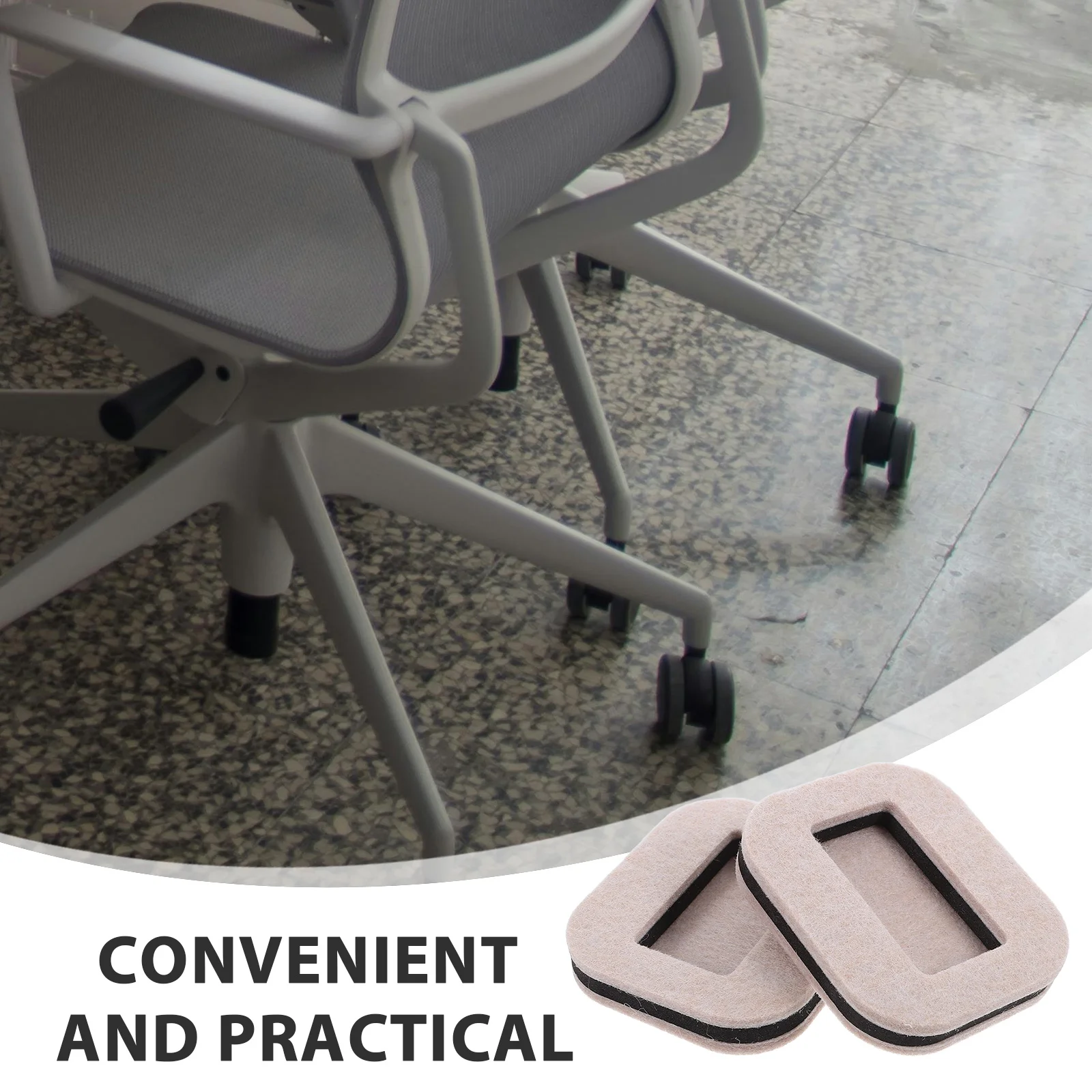 Borracha Rolo Pad Cadeira Pés Protector, Móveis Cup Caster, Coasters mesa, Rodas, Acessório de plástico, 4 pcs