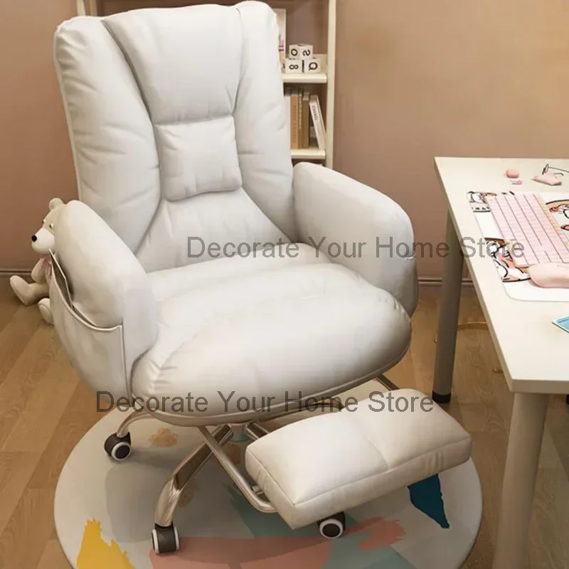 

Comfortable Office Chairs Computer Recliner Playseat Modern White Accent Gamming Chair Swivel Chaises De Bureau Home Furniture