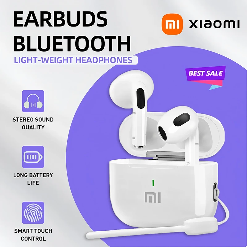 

Original Xiaomi A6 Pro Wireless Bluetooth Headset TWS In-Ear Extra Bass Earbud HiFI Stereo Sport Earphone with Mic Earphone