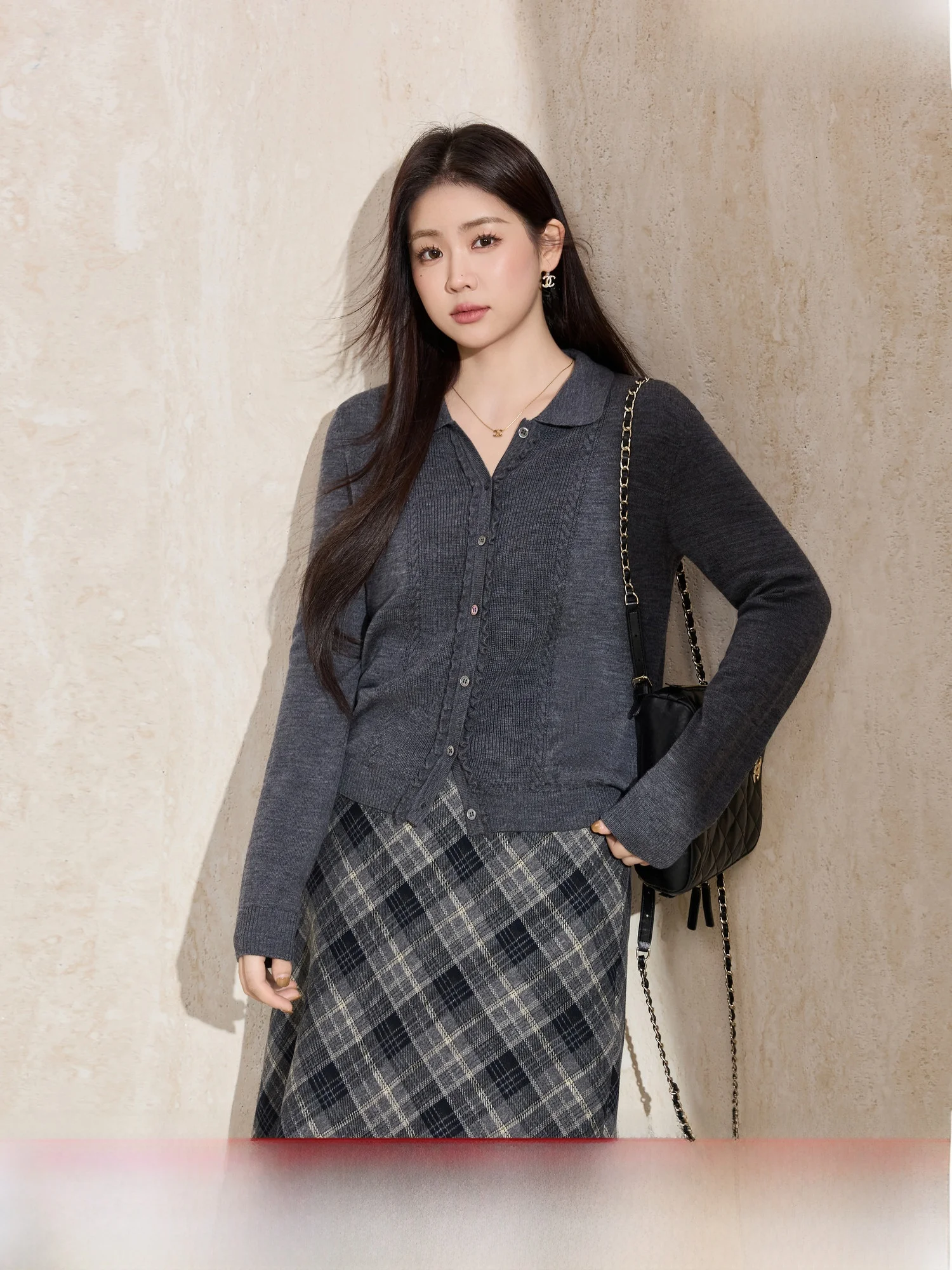 

Blue Language Large Size Knitted Sweater Winter New Sle Floral Pleated Collar Woolen Knitwear Faionable Commute Sle