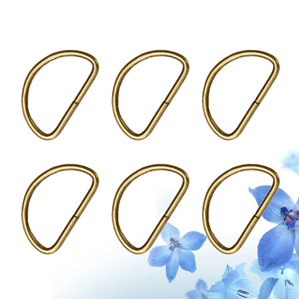 

100PCS Metal Shoulder Strap D Ring Multipurpose Bag Webbing Ring Accessories for Luggage Clothes Backpack Belt (Bronze)