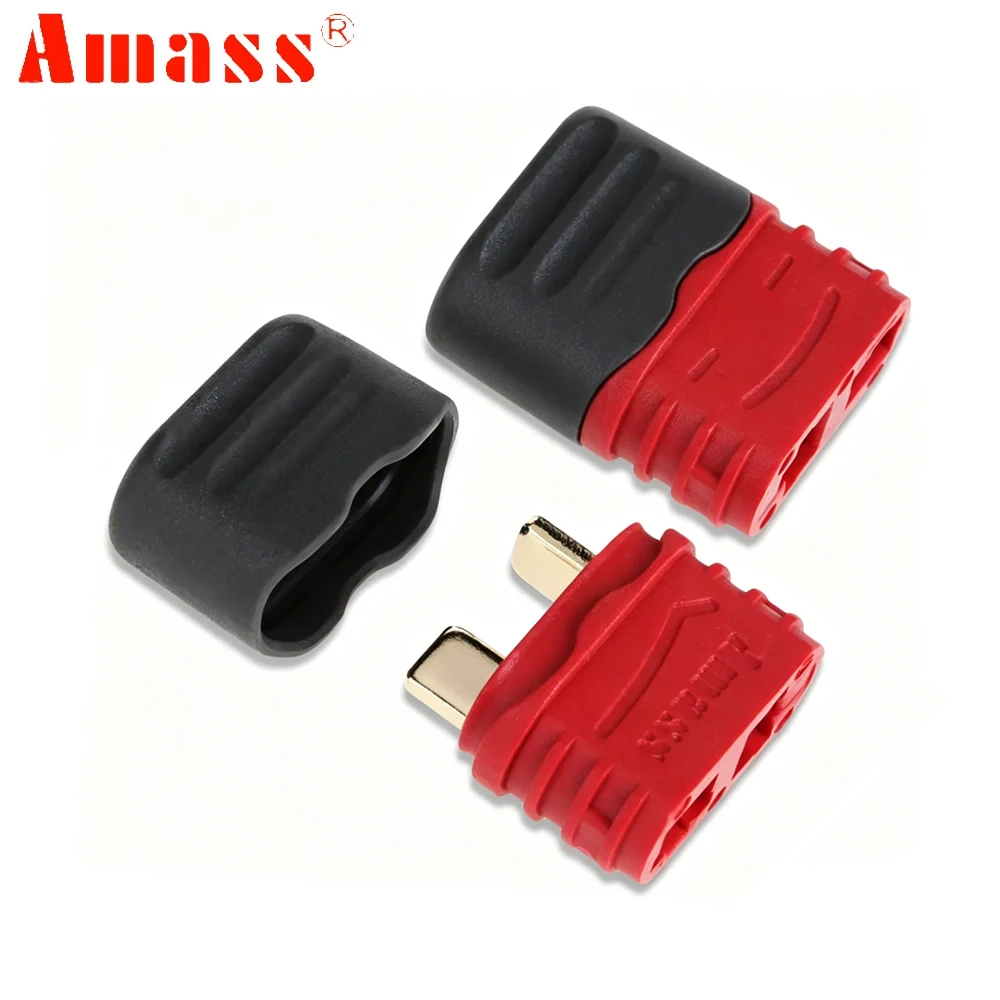 10pair/lot Amass No-slip T plug Tplug Brass Gold Plated Female&Male Connector For RC Lipo/ESC/Battery Model Toys DIY Parts