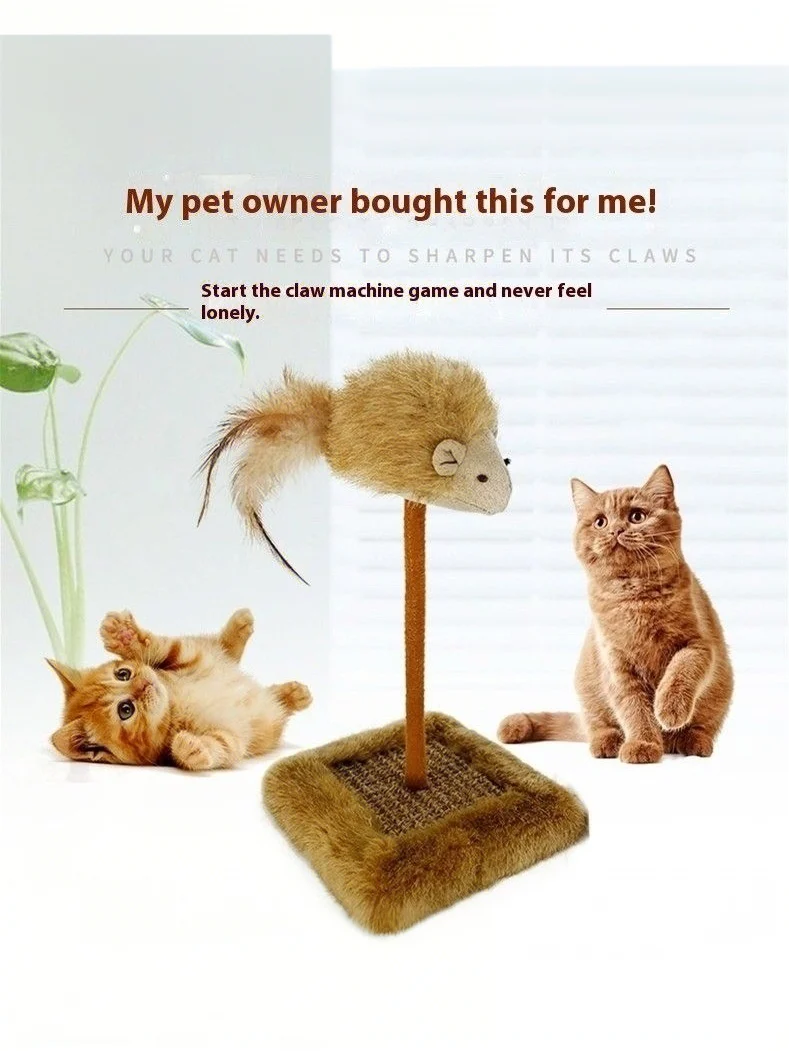 Een leuk kattenspeeltje, een wiebelig en schattig huisdierspeeltje, imiteert het geluid van muizen intelligent