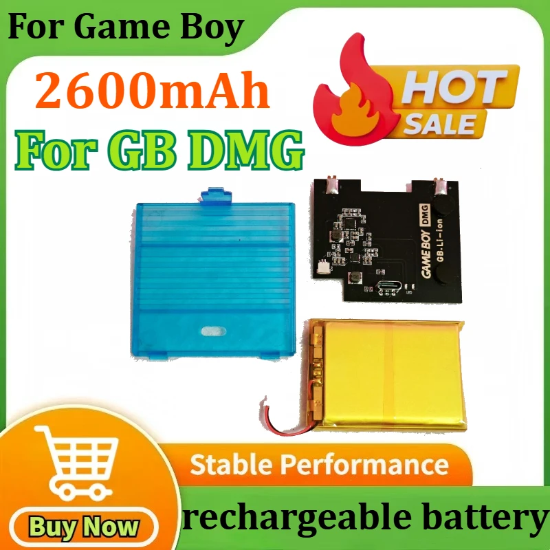 

New High quality replaceable 2600mAH For GB DMG Highligh High Capacity Rechargeable Lithium Battery For Game Boy Thick Machine