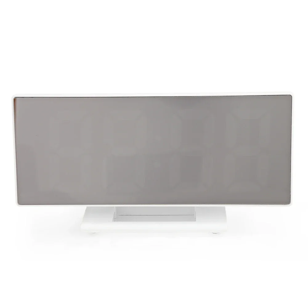 Alarm Clock With Large LED Display Digital Mirror Surface USB Charging Port For Bedroom Snooze Digital Clock Home Decoration