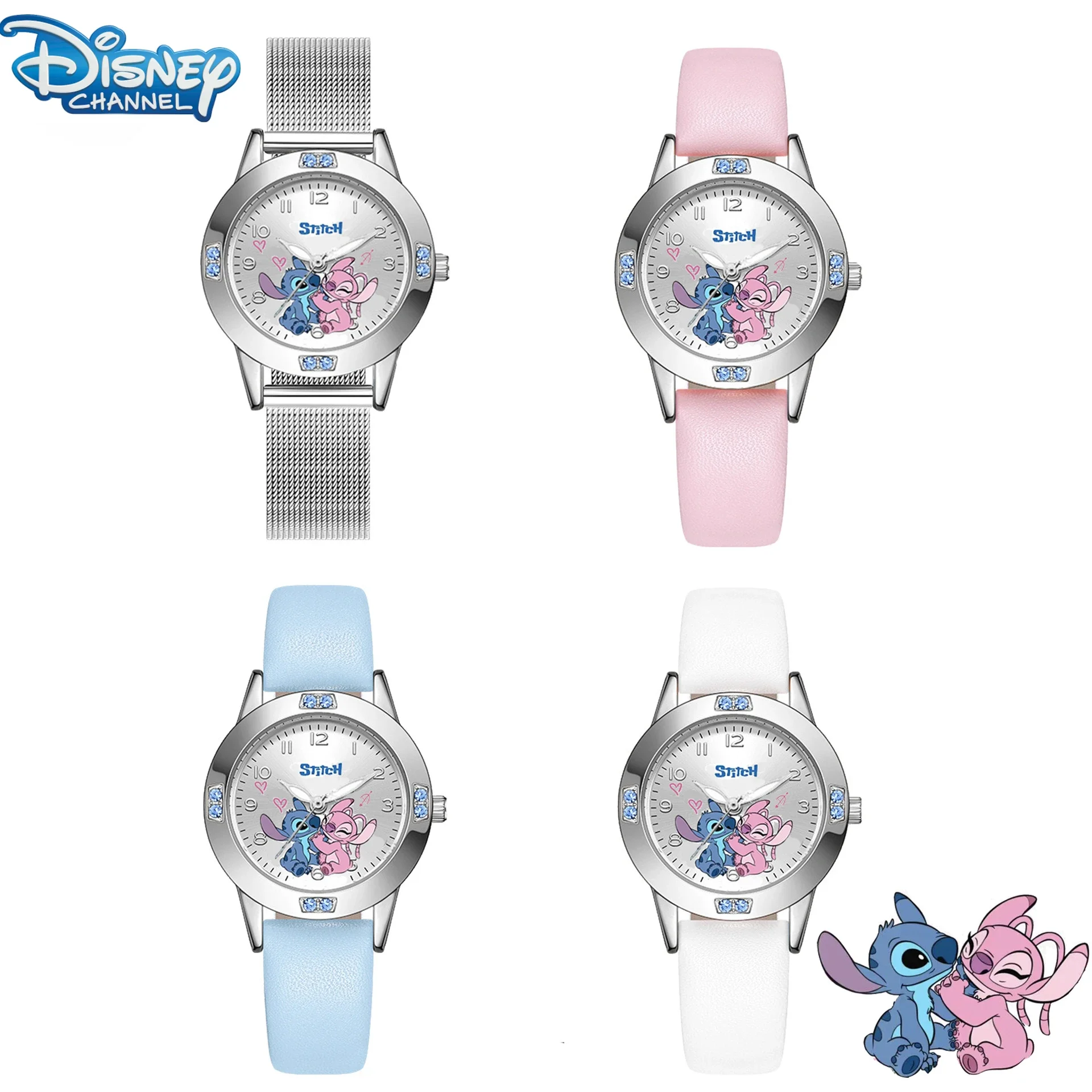 Disney Lilo and Stitch Quartz Watch Anime Decorative Accessories Party Decoration Waterproof Cartoon Watch Toys Gifts