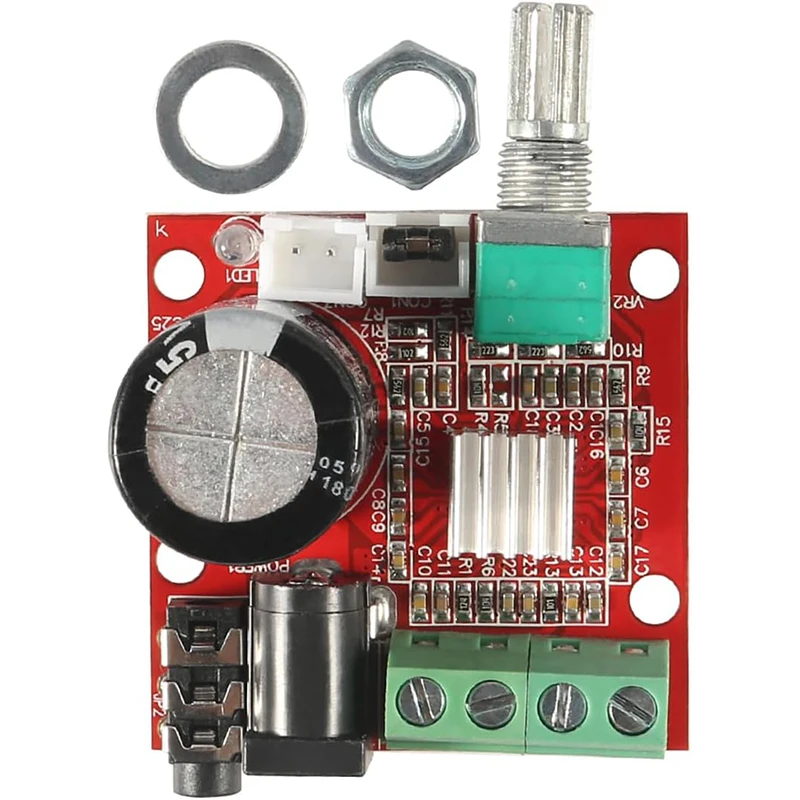 PAM8610 Mini Stereo AMP Audio Amplify Board Digital Portable Ampli Module 10W+10W Dual Channel Amplifier Class-D 12V DC